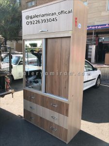 کمد چوبی سفارش مشتری عرض۱۲۰ ارتفاع ۲۴۰ دارای رنگ بندی و ۲سال ضمانت