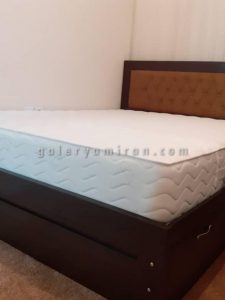 تخت دو نفره چوب و لمسه
