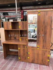 کمد ام‌دی‌اف MDF عرض 90 و میز تحریر عرض 90
