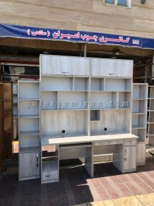 کمد دیواری کتابخانه + میز تحریر + میز کامپیوتر
